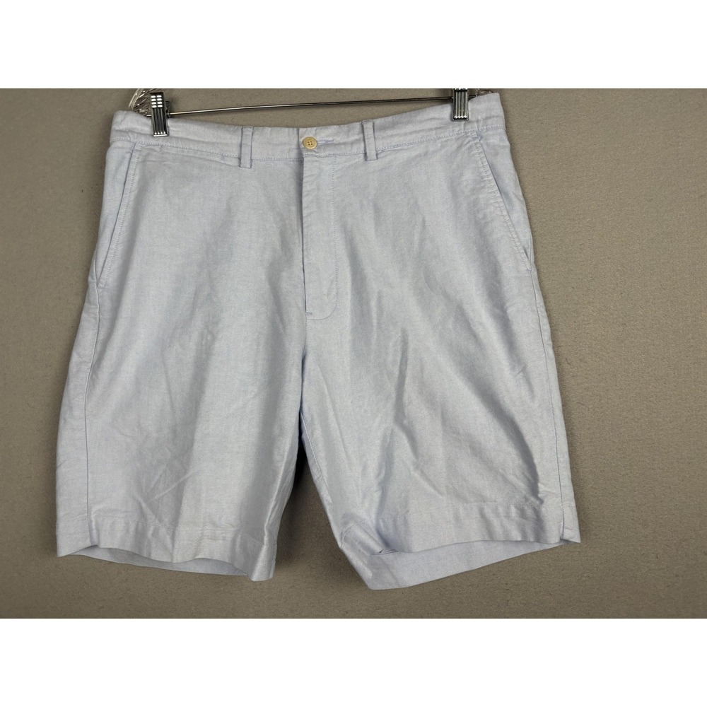 Polo Ralph Lauren Shorts Mens 34 Light Blue Oxford Chino 9 Inseam Casual